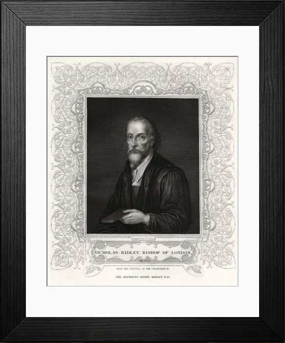 Framed Print : Nicholas Ridley, Bishop of London, 19th century. Artist: J Cochran Framed Print : Nicholas Ridley, Bishop of London, 19th century. Artist: J Cochran