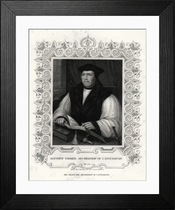 Framed Print : Matthew Parker, Archbishop of Canterbury, 19th century. Artist: William Holl Framed Print : Matthew Parker, Archbishop of Canterbury, 19th century. Artist: William Holl