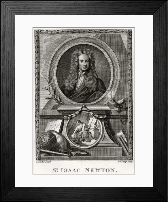 Framed Print : Sir Isaac Newton, 1774. Artist: William Sharp Framed Print : Sir Isaac Newton, 1774. Artist: William Sharp