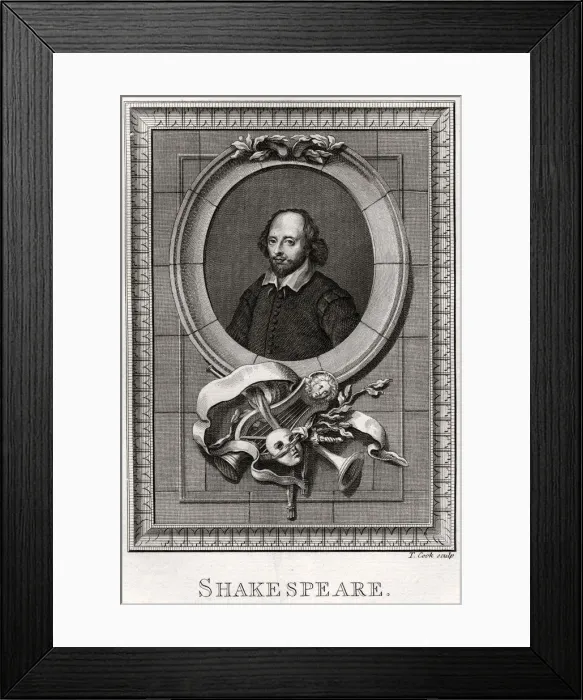 Framed Print : Shakespeare, 1776. Artist: T Cook Framed Print : Shakespeare, 1776. Artist: T Cook