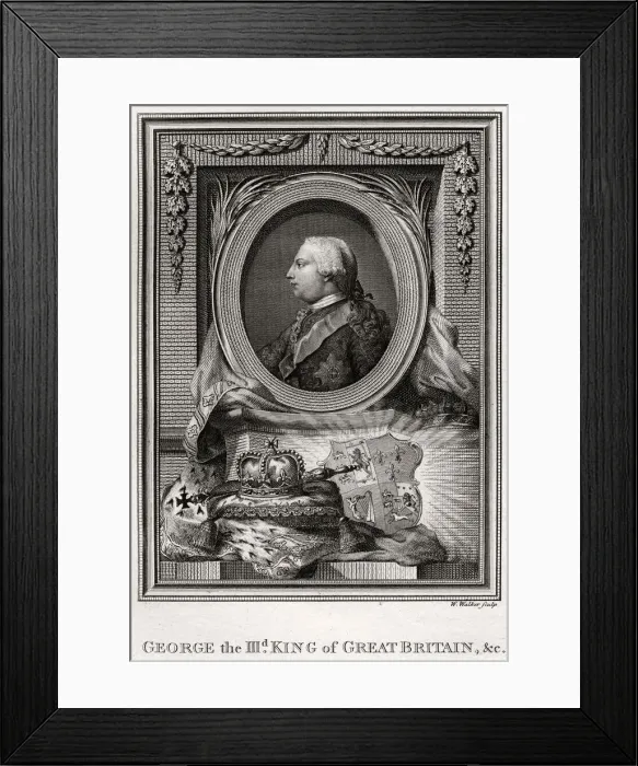 Framed Print : George the III, King of Great Britain, 1777. Artist: W Walker Framed Print : George the III, King of Great Britain, 1777. Artist: W Walker