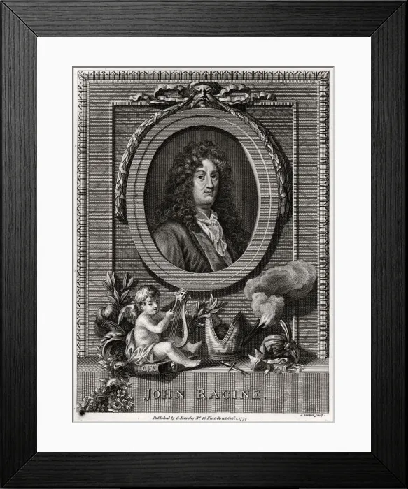 Framed Print : John Racine, 1774. Artist: J Collyer Framed Print : John Racine, 1774. Artist: J Collyer