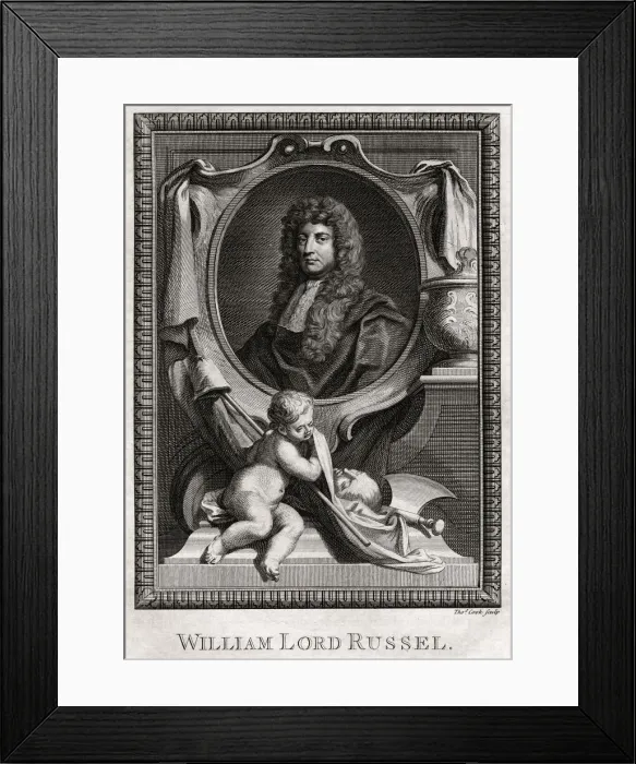 Framed Print : William Lord Russel, 1775. Artist: T Cook Framed Print : William Lord Russel, 1775. Artist: T Cook