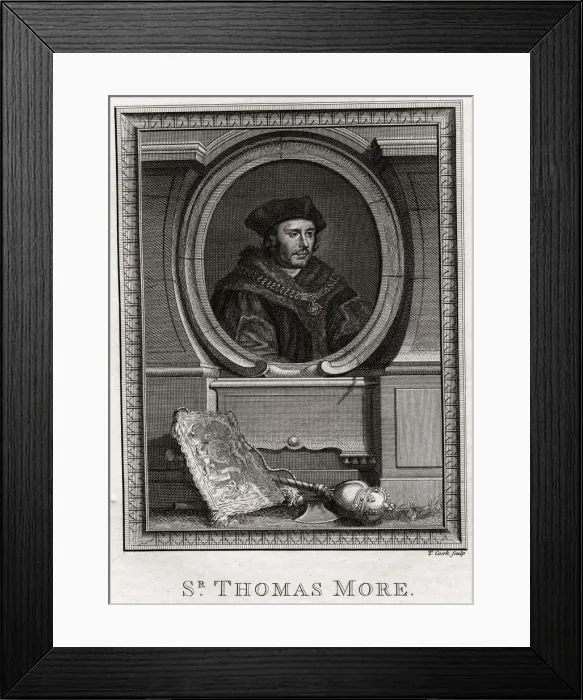 Framed Print : Sir Thomas More, 1774. Artist: T Cook Framed Print : Sir Thomas More, 1774. Artist: T Cook