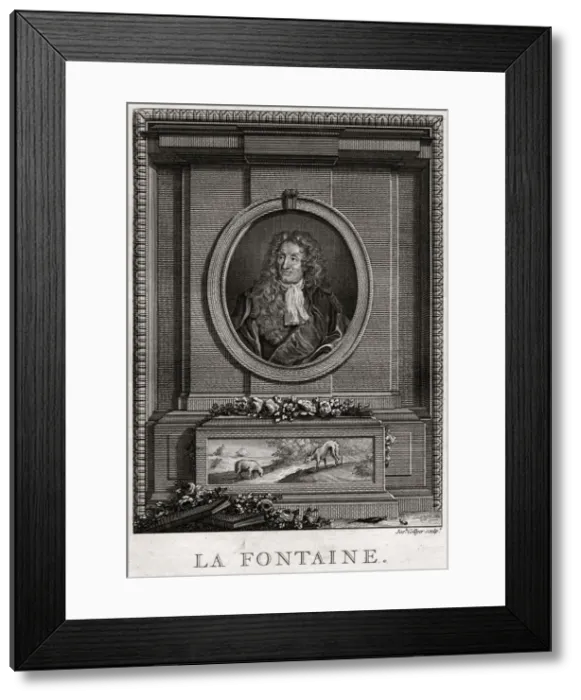 Framed Print : La Fontaine, 1775. Artist: J Collyer Framed Print : La Fontaine, 1775. Artist: J Collyer
