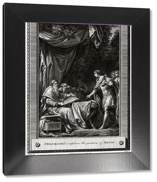 Telemachus explains the questions of Minos, 1776. Artist: W Walker