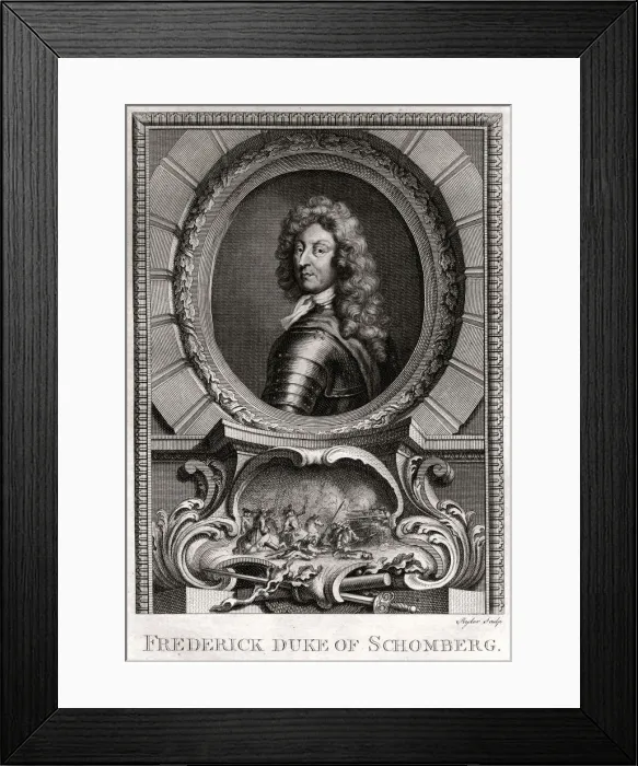 Framed Print : Frederick Duke of Schomberg, 1775. Artist: Ryder Framed Print : Frederick Duke of Schomberg, 1775. Artist: Ryder