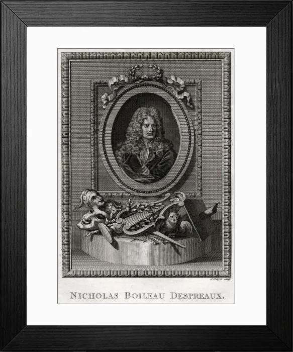 Framed Print : Nicholas Boileau Despreaux, 1775. Artist: J Collyer Framed Print : Nicholas Boileau Despreaux, 1775. Artist: J Collyer