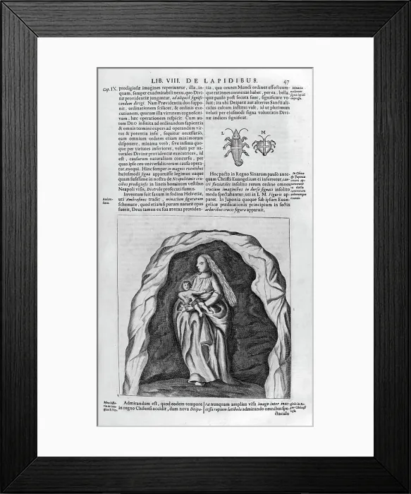 Framed Print : Virgin and child, 1678. Artist: Athanasius Kircher Framed Print : Virgin and child, 1678. Artist: Athanasius Kircher