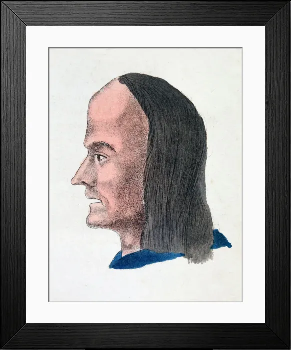 Framed Print : The facial characteristics of a loafer, 1808. Artist: Johann Kaspar Lavater Framed Print : The facial characteristics of a loafer, 1808. Artist: Johann Kaspar Lavater