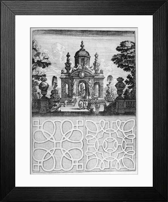 Framed Print : House and garden design, 1664. Artist: Georg Andreas Bockler Framed Print : House and garden design, 1664. Artist: Georg Andreas Bockler