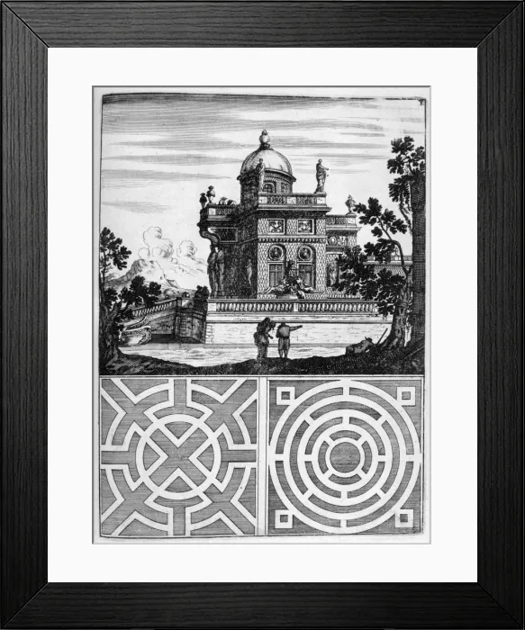 Framed Print : House and garden design, 1664. Artist: Georg Andreas Bockler
