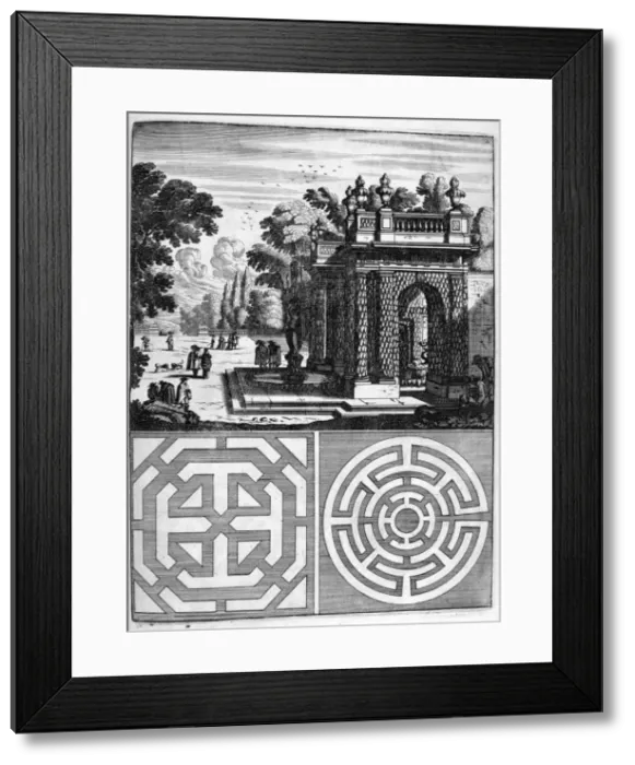 Framed Print : House and garden design, 1664. Artist: Georg Andreas Bockler Framed Print : House and garden design, 1664. Artist: Georg Andreas Bockler