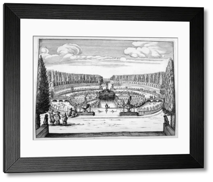 Framed Print : Ornamental fountain and garden design, 1664. Artist: Georg Andreas Bockler Framed Print : Ornamental fountain and garden design, 1664. Artist: Georg Andreas Bockler