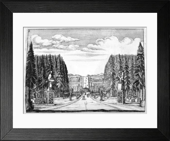 Framed Print : Chateau and garden design, 1664. Artist: Georg Andreas Bockler Framed Print : Chateau and garden design, 1664. Artist: Georg Andreas Bockler