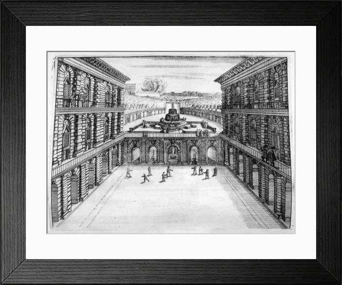 Framed Print : Chateau and garden design, 1664. Artist: Georg Andreas Bockler Framed Print : Chateau and garden design, 1664. Artist: Georg Andreas Bockler