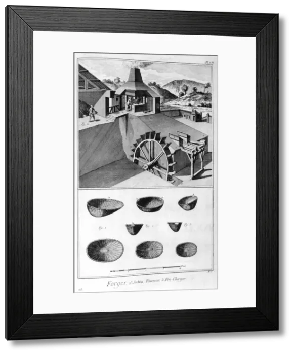 Framed Print : A forge, ironworks, 1751-1777. Artist: Denis Diderot Framed Print : A forge, ironworks, 1751-1777. Artist: Denis Diderot