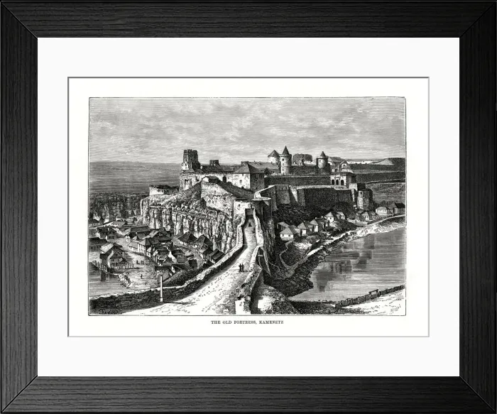 Framed Print : The Old Fortress, Kamenetz, Ukraine, 1879. Artist: Hildibrand Framed Print : The Old Fortress, Kamenetz, Ukraine, 1879. Artist: Hildibrand