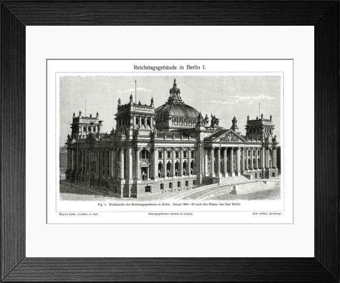 Framed Print : The Reichstag, Berlin, Germany, late 19th century Framed Print : The Reichstag, Berlin, Germany, late 19th century