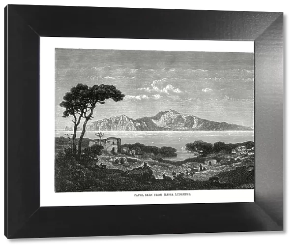 Capri seen from Massa Lubrense, Italy, 1879