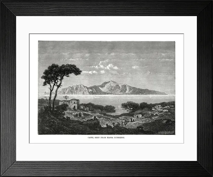 Framed Print : Capri seen from Massa Lubrense, Italy, 1879 Framed Print : Capri seen from Massa Lubrense, Italy, 1879