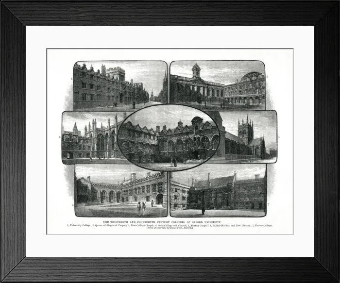 Framed Print : The colleges of the University of Oxford, 1895 Framed Print : The colleges of the University of Oxford, 1895