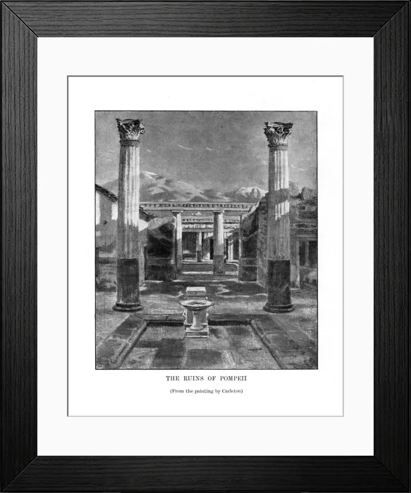 Framed Print : The ruins of Pompeii, Italy, 19th century Framed Print : The ruins of Pompeii, Italy, 19th century