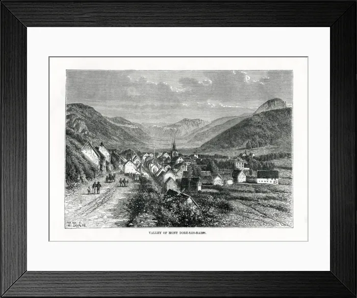 Framed Print : The valley of Mont-Dore-les-Bains, France, 19th century. Artist: C Laplante Framed Print : The valley of Mont-Dore-les-Bains, France, 19th century. Artist: C Laplante