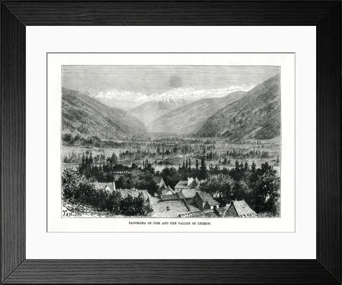 Framed Print : Cier and the valley of Bagneres-de-Luchon, France, c1879. Artist: C Laplante Framed Print : Cier and the valley of Bagneres-de-Luchon, France, c1879. Artist: C Laplante
