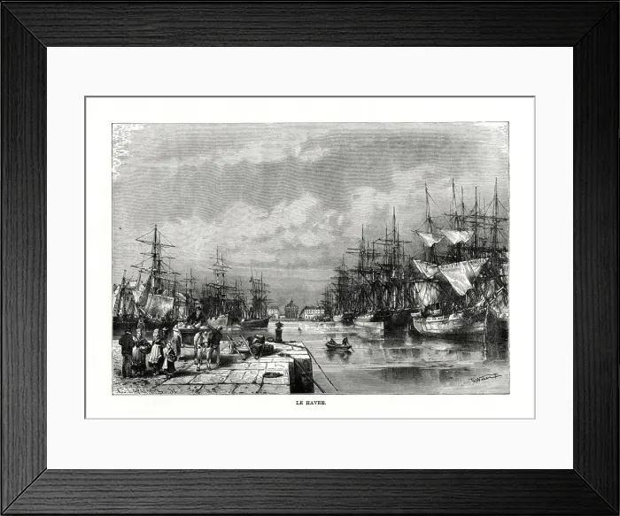 Framed Print : Le Havre, Normandy, northern France, 1879. Artist: C Laplante Framed Print : Le Havre, Normandy, northern France, 1879. Artist: C Laplante