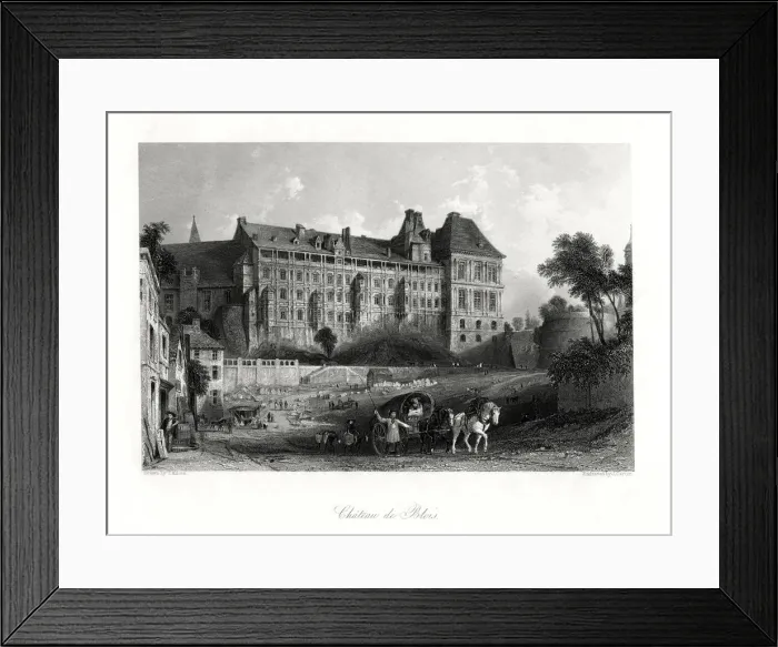 Framed Print : Chateau de Blois, Loire Valley, France, 1875. Artist: J Carter Framed Print : Chateau de Blois, Loire Valley, France, 1875. Artist: J Carter