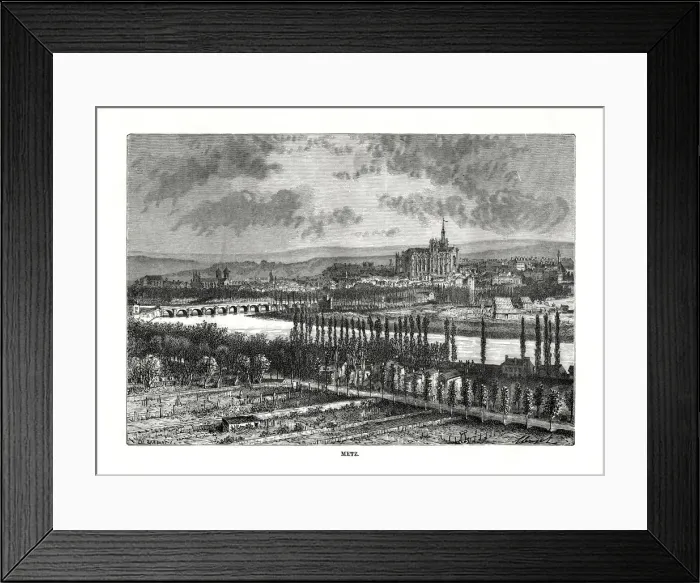 Framed Print : Metz, France, 19th century. Artist: Charles Barbant Framed Print : Metz, France, 19th century. Artist: Charles Barbant