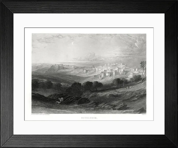 Framed Print : Bethlehem, Palestine, 19th century. Artist: W Miller Framed Print : Bethlehem, Palestine, 19th century. Artist: W Miller