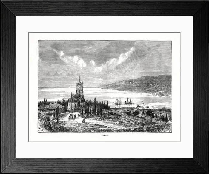 Framed Print : Yalta, southern Ukraine, 1879. Artist: C Laplante Framed Print : Yalta, southern Ukraine, 1879. Artist: C Laplante