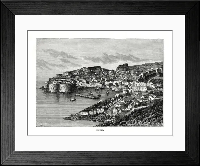 Framed Print : Ragusa, Sicily, Italy, 1879. Artist: Charles Barbant Framed Print : Ragusa, Sicily, Italy, 1879. Artist: Charles Barbant