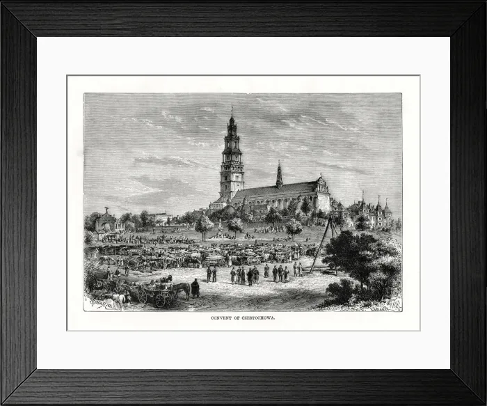 Framed Print : Convent of Czestochowa, Poland, 1879. Artist: C Laplante Framed Print : Convent of Czestochowa, Poland, 1879. Artist: C Laplante