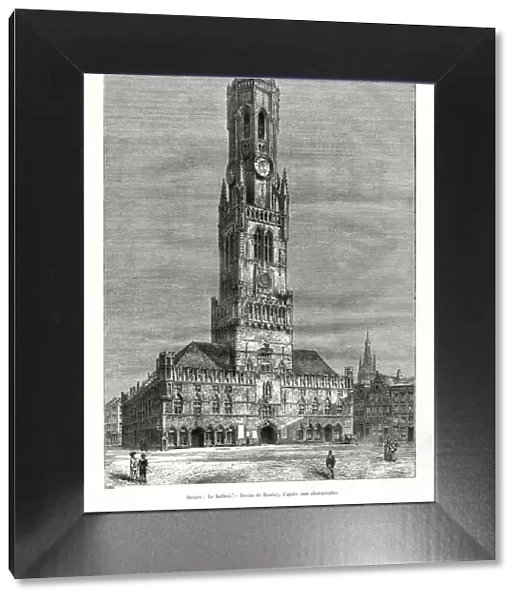 The belfry, Bruges, Belgium, 1886. Artist: Barclay
