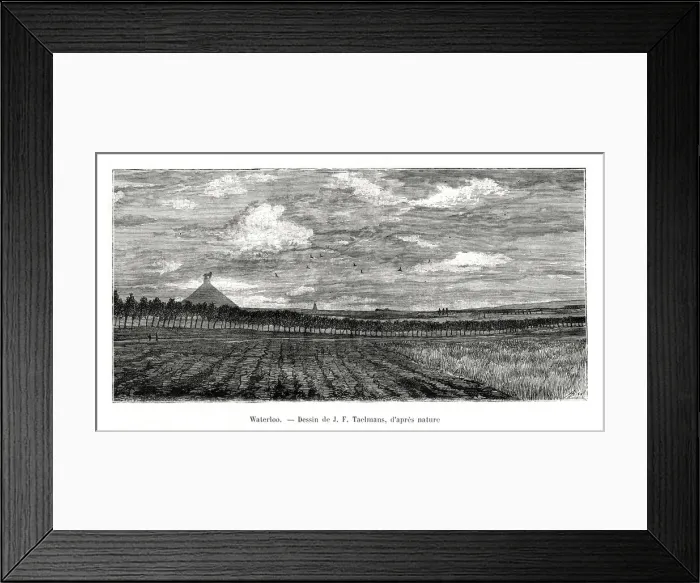 Framed Print : Waterloo, Belgium, 1886. Artist: J F Taelmans Framed Print : Waterloo, Belgium, 1886. Artist: J F Taelmans