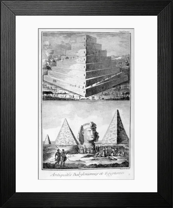 Framed Print : Antiquities of Babylonia and Egypt, 1751-1777 Framed Print : Antiquities of Babylonia and Egypt, 1751-1777