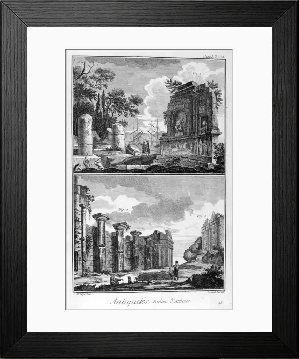 Framed Print : Ruins of Athens, 1751-1777. Artist: Bernard Framed Print : Ruins of Athens, 1751-1777. Artist: Bernard