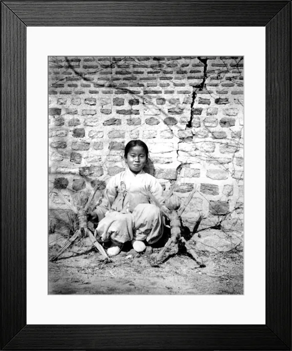 Framed Print : Korean girl with dolls, 1900 Framed Print : Korean girl with dolls, 1900
