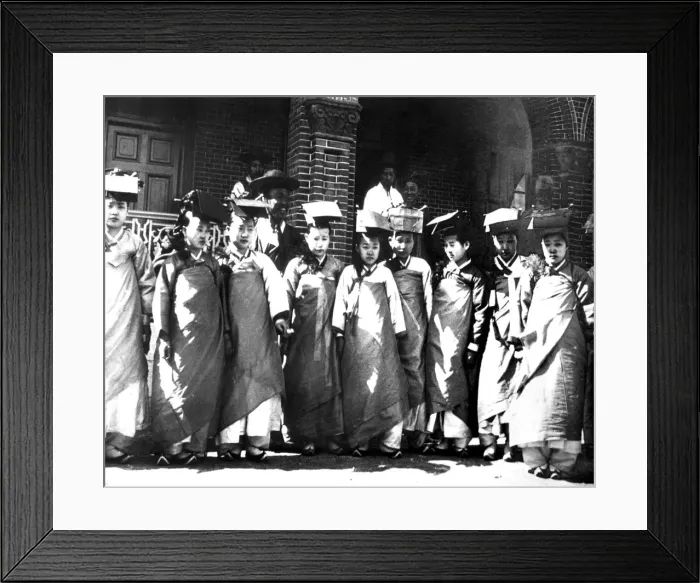 Framed Print : Korean Girls, 1900 Framed Print : Korean Girls, 1900