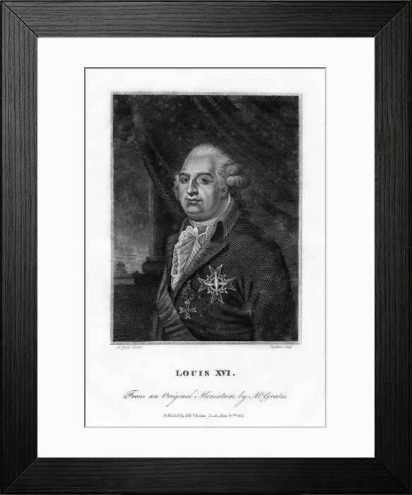 Framed Print : Louis XVI, King of France, (1814). Artist: Edward Topham Framed Print : Louis XVI, King of France, (1814). Artist: Edward Topham