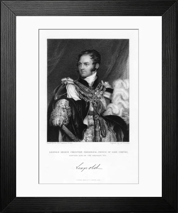 Framed Print : Leopold of Saxe-Coburg and Gotha, 1831. Artist: J Thomson Framed Print : Leopold of Saxe-Coburg and Gotha, 1831. Artist: J Thomson