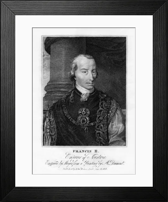 Framed Print : Francis II, Holy Roman Emperor, 1815. Artist: Henri Meyer Framed Print : Francis II, Holy Roman Emperor, 1815. Artist: Henri Meyer