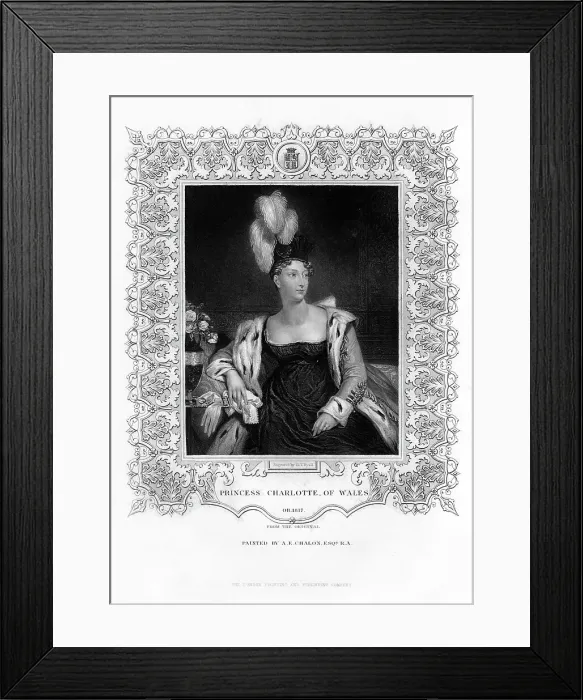 Framed Print : Princess Charlotte Augusta of Wales, 19th century. Artist: Henry Thomas Ryall Framed Print : Princess Charlotte Augusta of Wales, 19th century. Artist: Henry Thomas Ryall