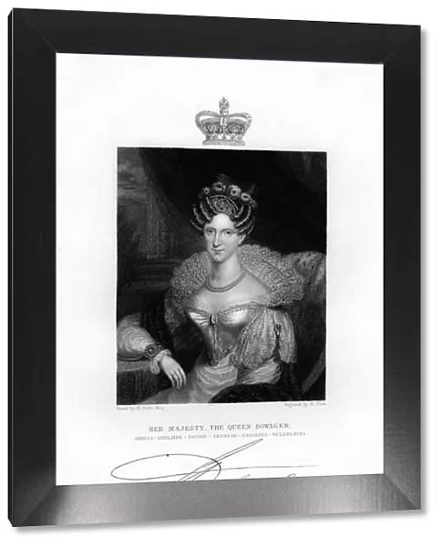 Queen Adelaide, the Queen consort, 19th century. Artist: H Cook