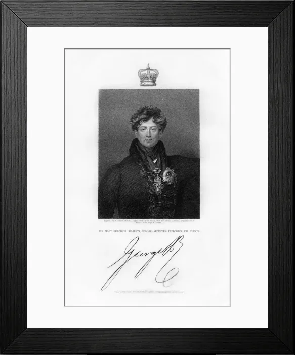 Framed Print : George IV, King of the United Kingdom and Hanover, 19th century. Artist: E Scriven Framed Print : George IV, King of the United Kingdom and Hanover, 19th century. Artist: E Scriven
