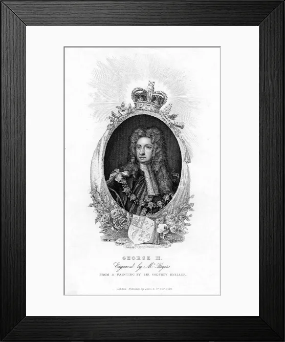 Framed Print : King George II, (1824). Artist: Rogers Framed Print : King George II, (1824). Artist: Rogers