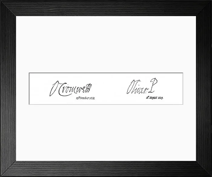 Framed Print : Oliver Cromwells signature, (1907). Artist: Oliver Cromwell Framed Print : Oliver Cromwells signature, (1907). Artist: Oliver Cromwell